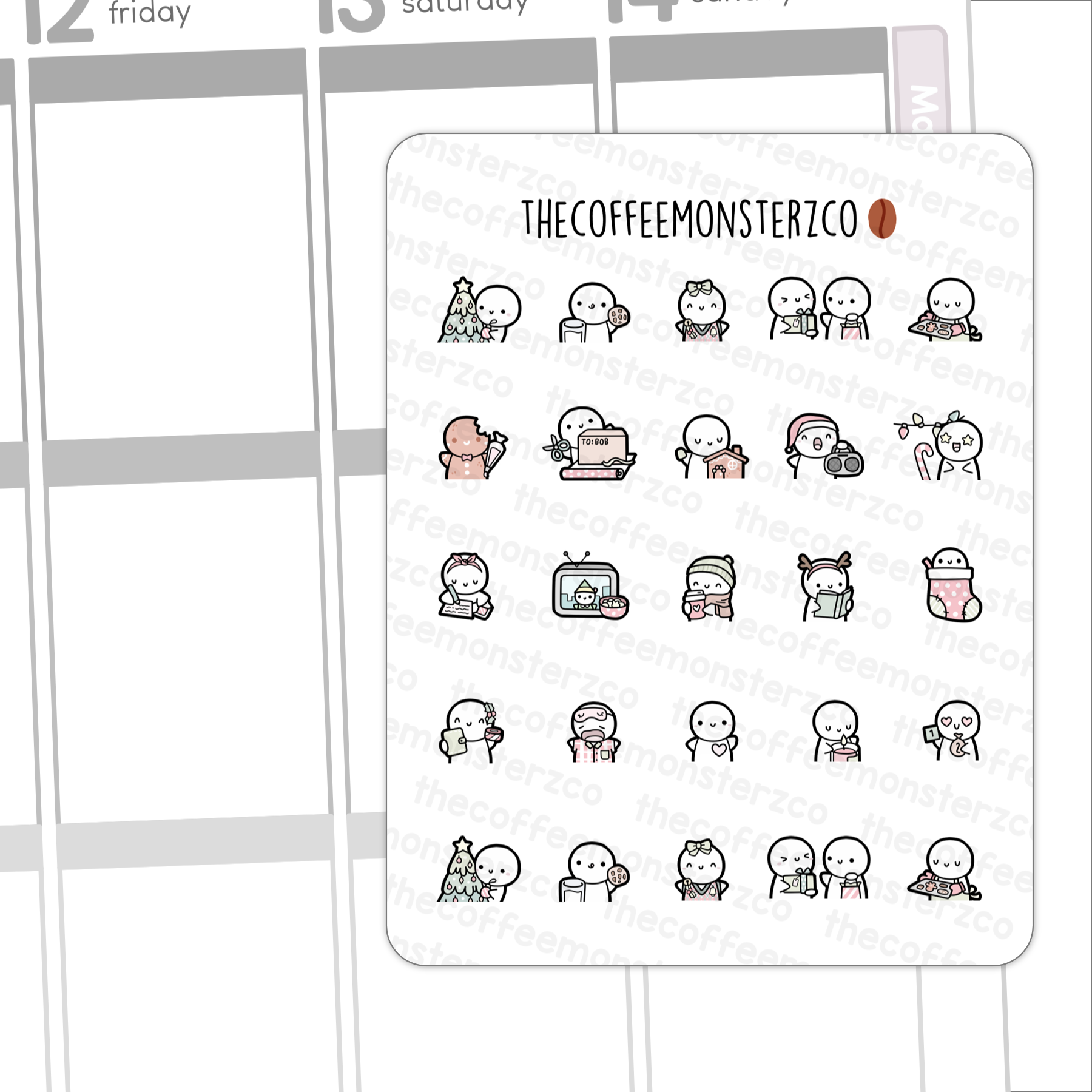 Christmas Emotis Variety Sheet