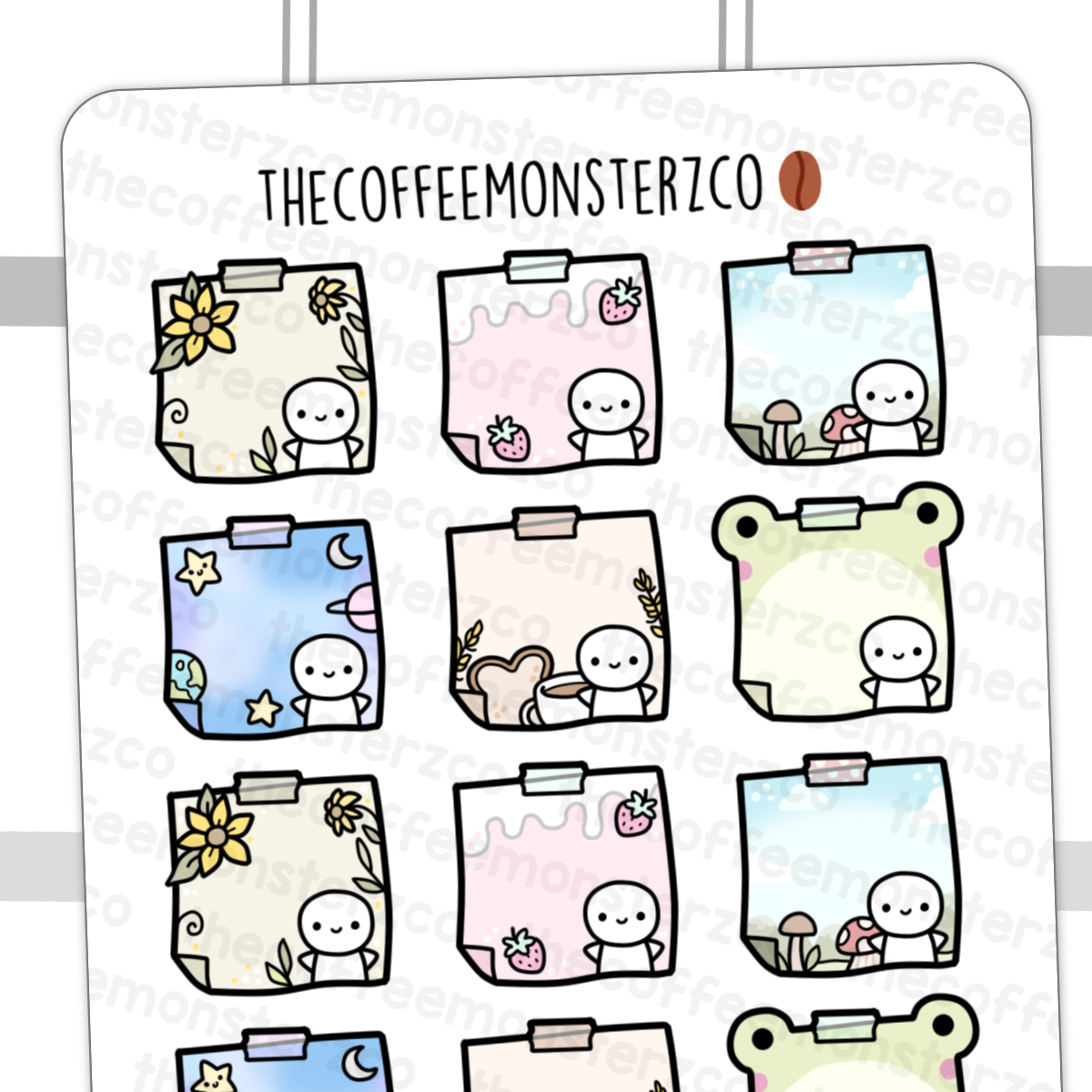 Assorted Sticker Note Assorted Sticky Notes No.1 – TheCoffeeMonsterzCo