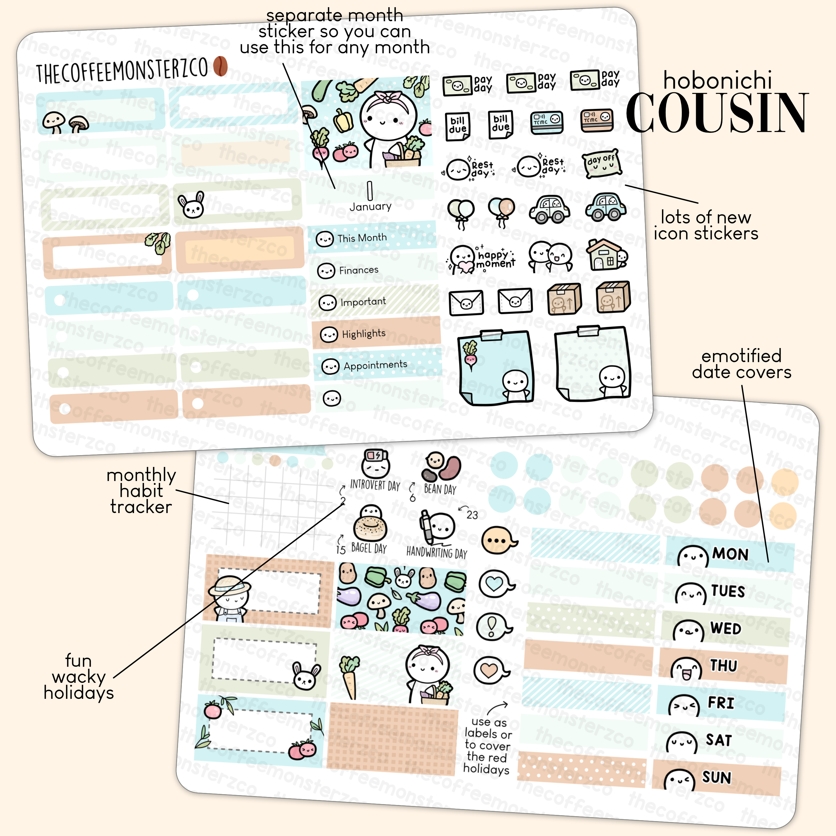 2023 Hobonichi Cousin Monthly Kits - Part 1 (FINAL STOCK)