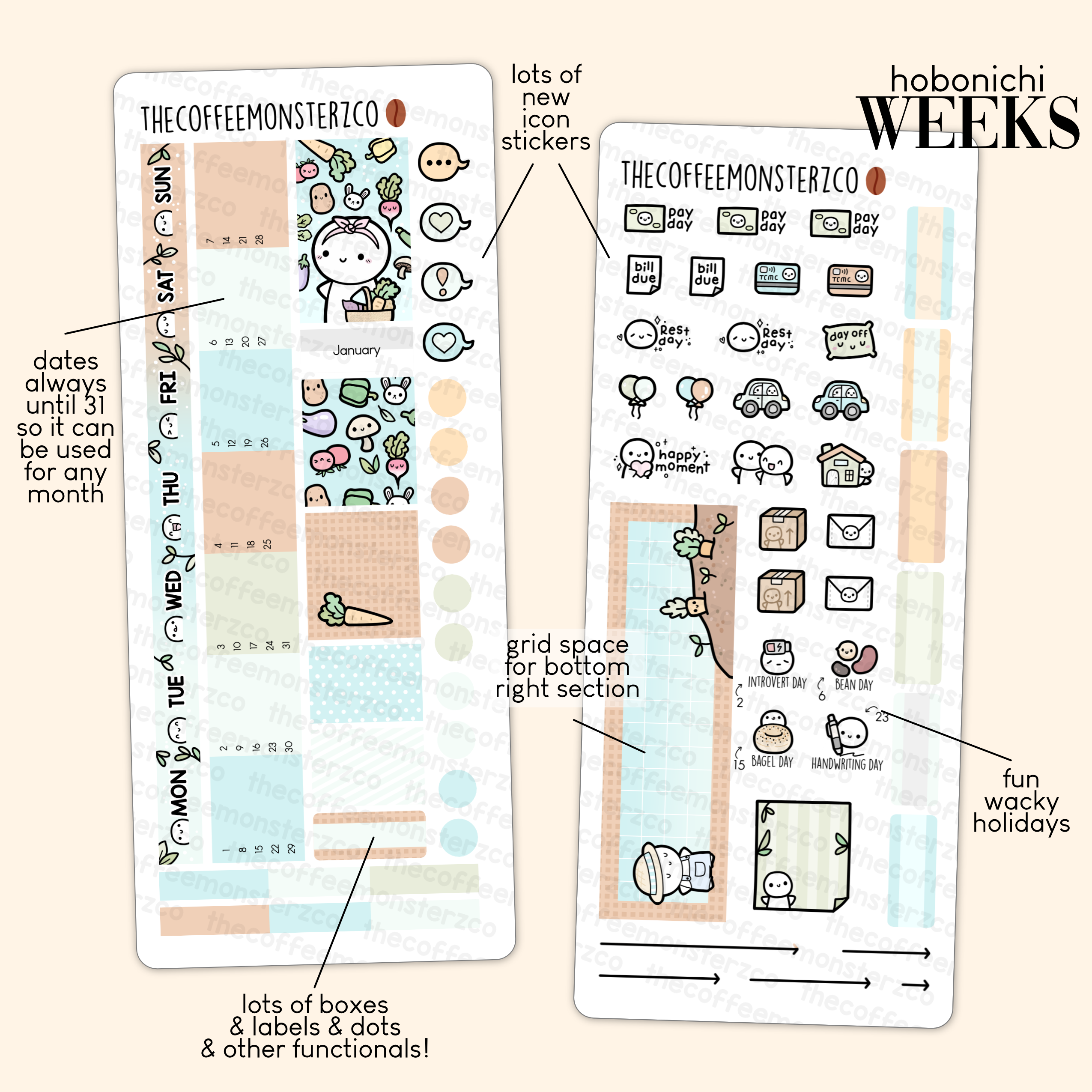 2023 Hobonichi Weeks Monthly Kits - Part 1