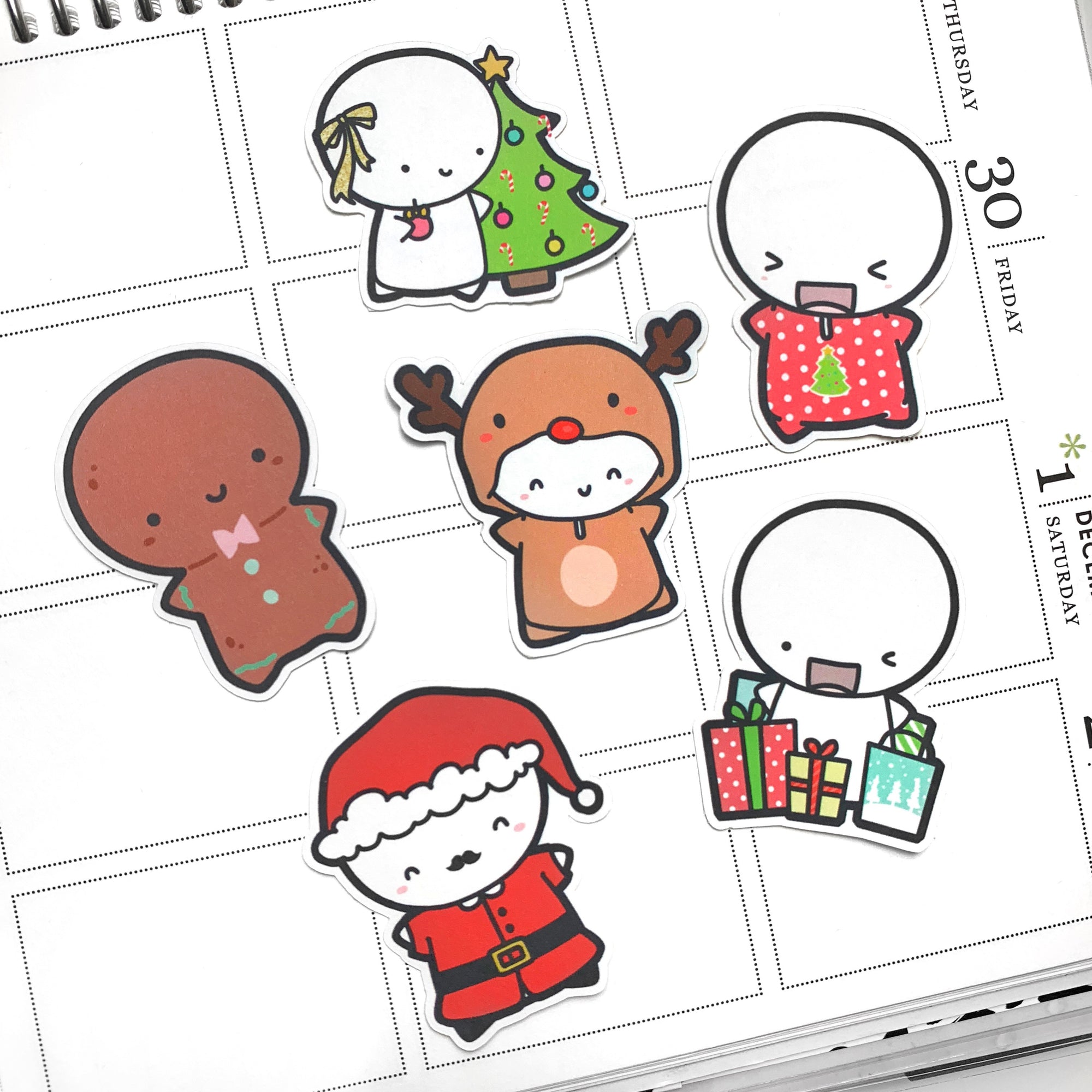 Christmas Emoti Diecuts (FINAL STOCK), TheCoffeeMonsterzCo