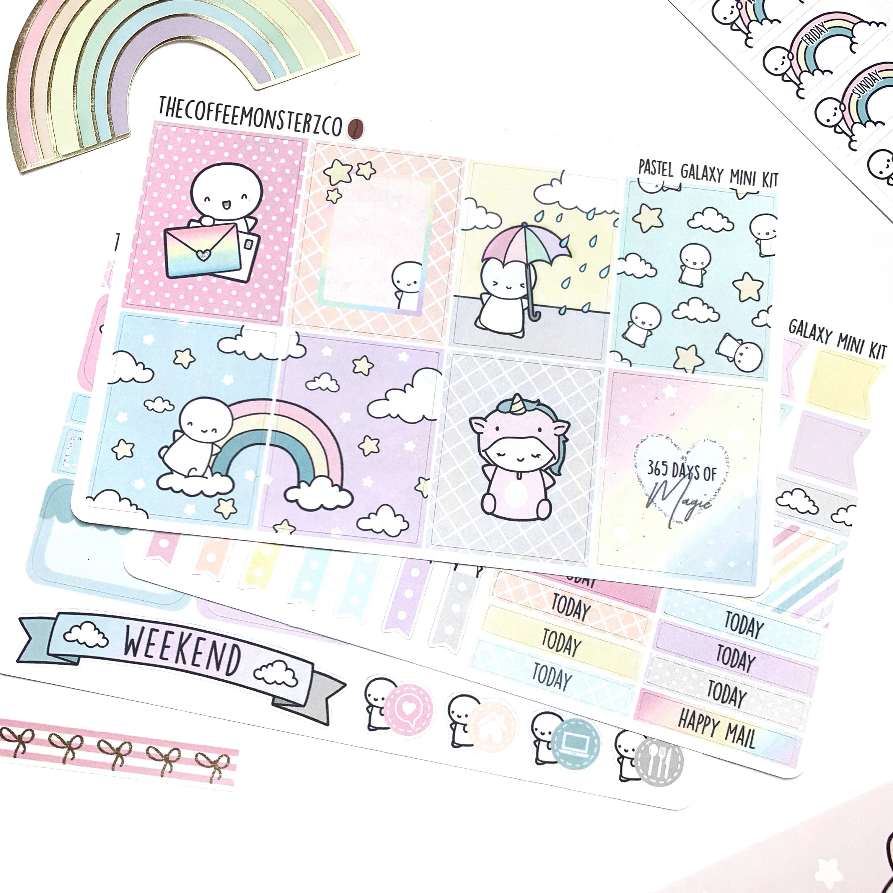 Pastel Galaxy Emoti Mini Kit, TheCoffeeMonsterzCo