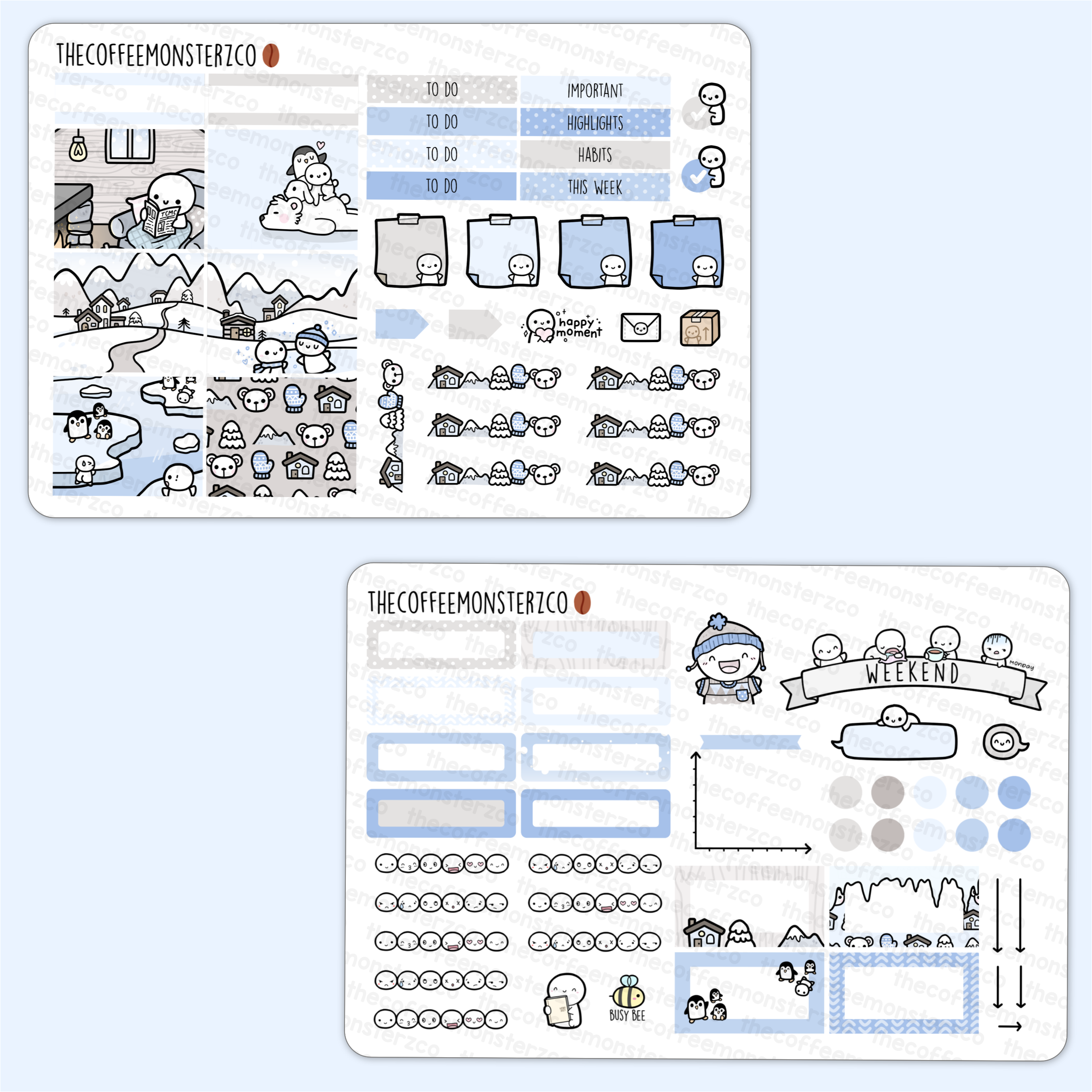 Icy Wonderland Hobonichi Cousin Kit