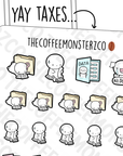 Filing Taxes / Paperwork Emotis - TheCoffeeMonsterzCo