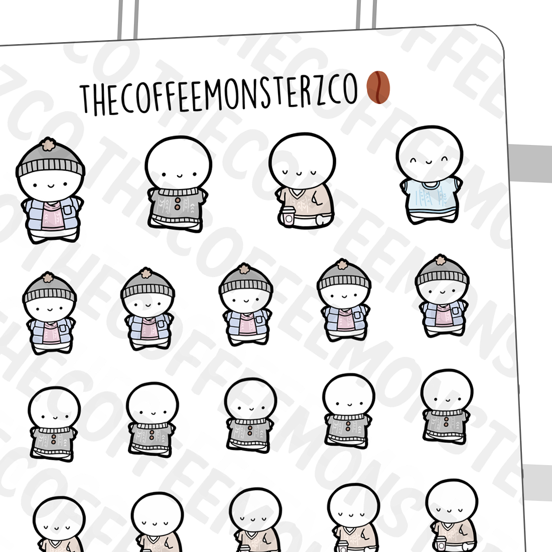Cozy Sweater Emotis - TheCoffeeMonsterzCo