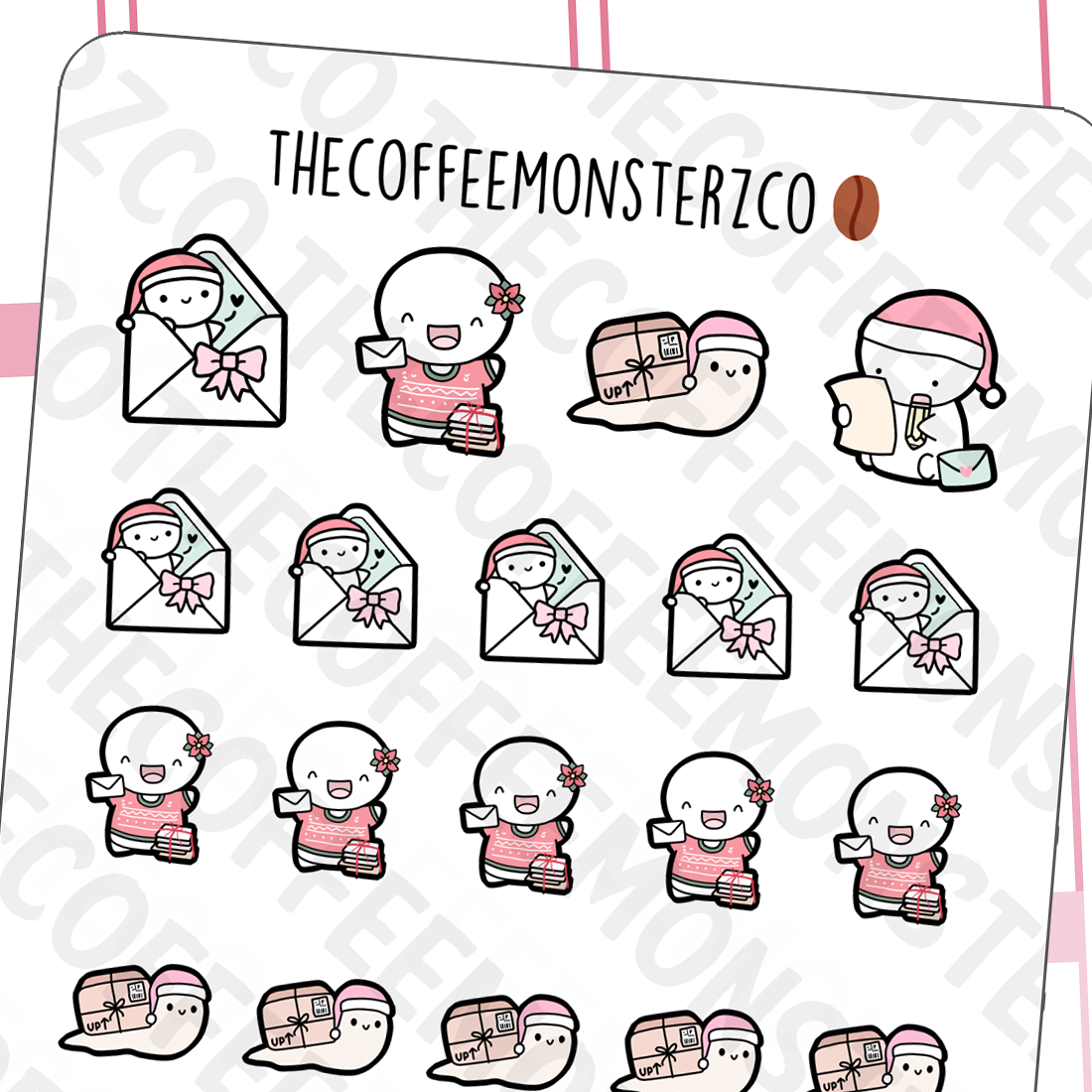 Holiday Snail Mail Emotis (FINAL STOCK) - TheCoffeeMonsterzCo