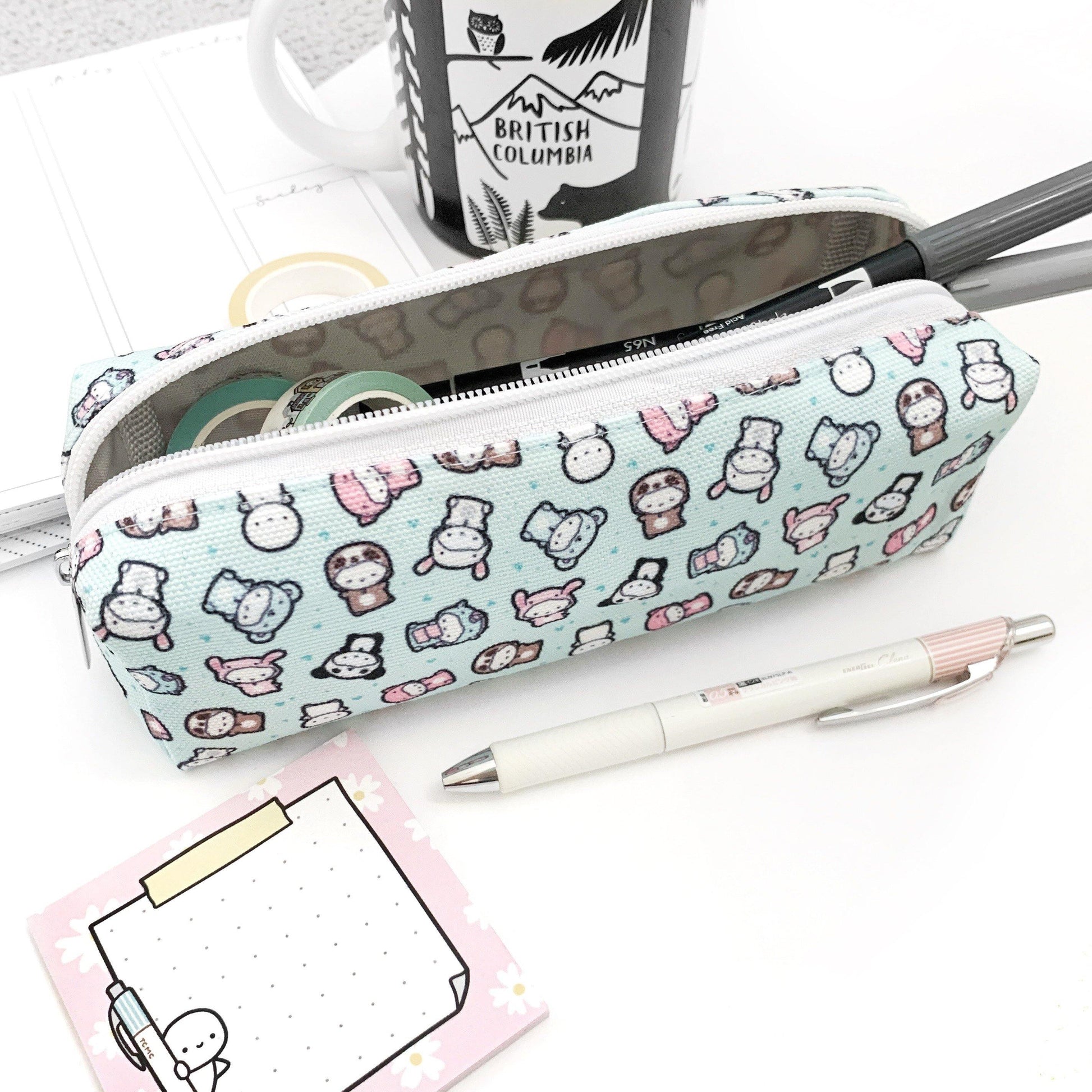 Winter Blue Animal Onesie Pencil Pouch (1 PER PERSON) - TheCoffeeMonsterzCo