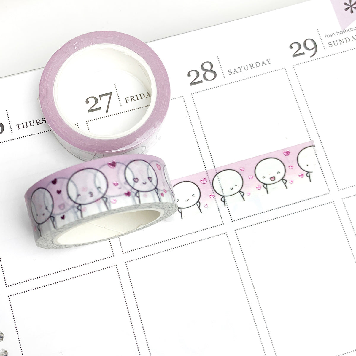 Lavender Gradient Emoti Washi Tape - 15mm