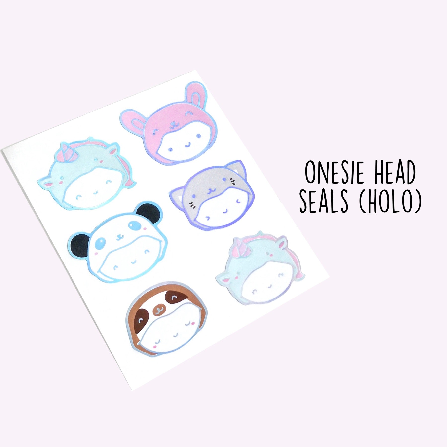 Holo Foil Onesie Seal Stickers, TheCoffeeMonsterzCo