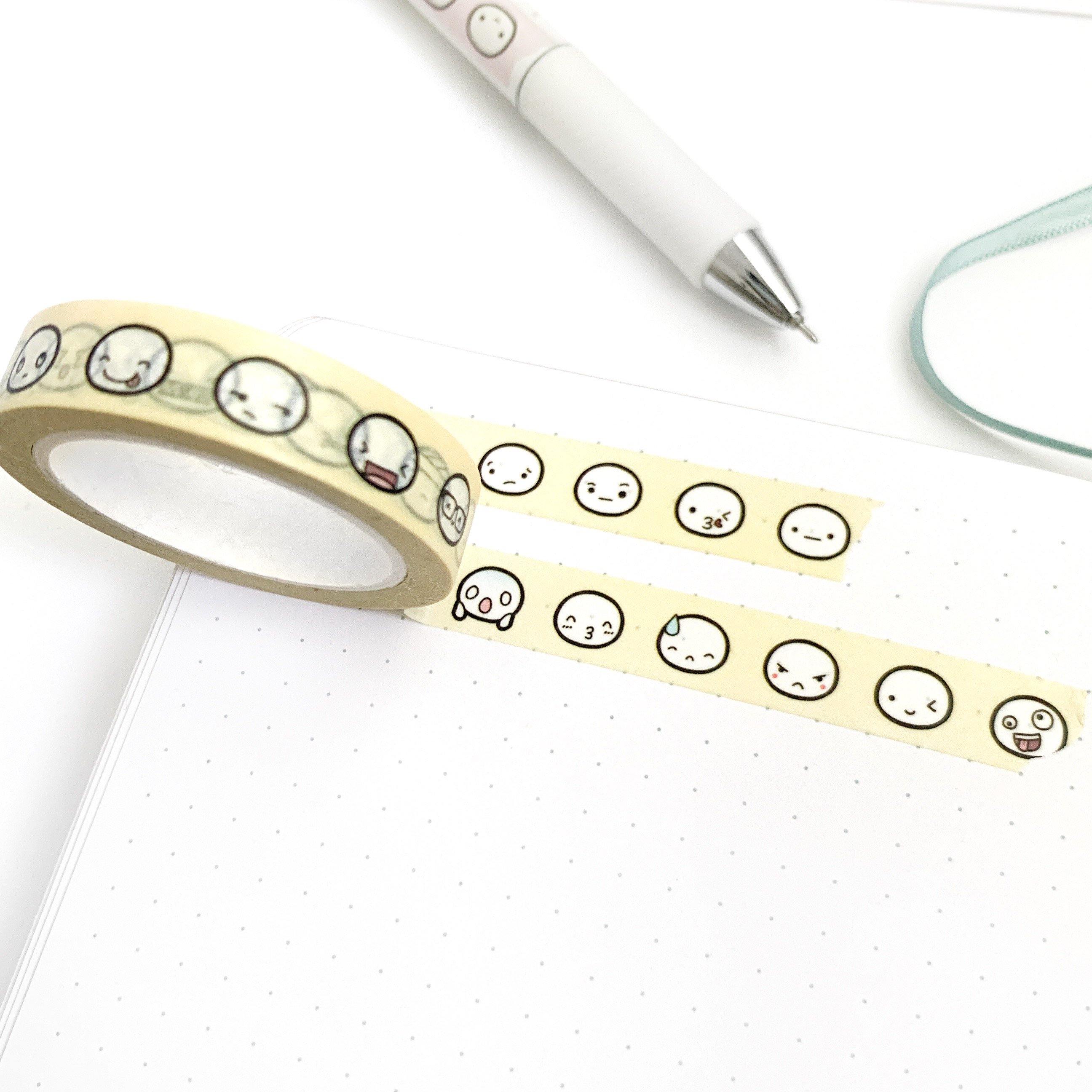 Sunshine Daisies Emoti Head Washi Tape - 10mm - TheCoffeeMonsterzCo
