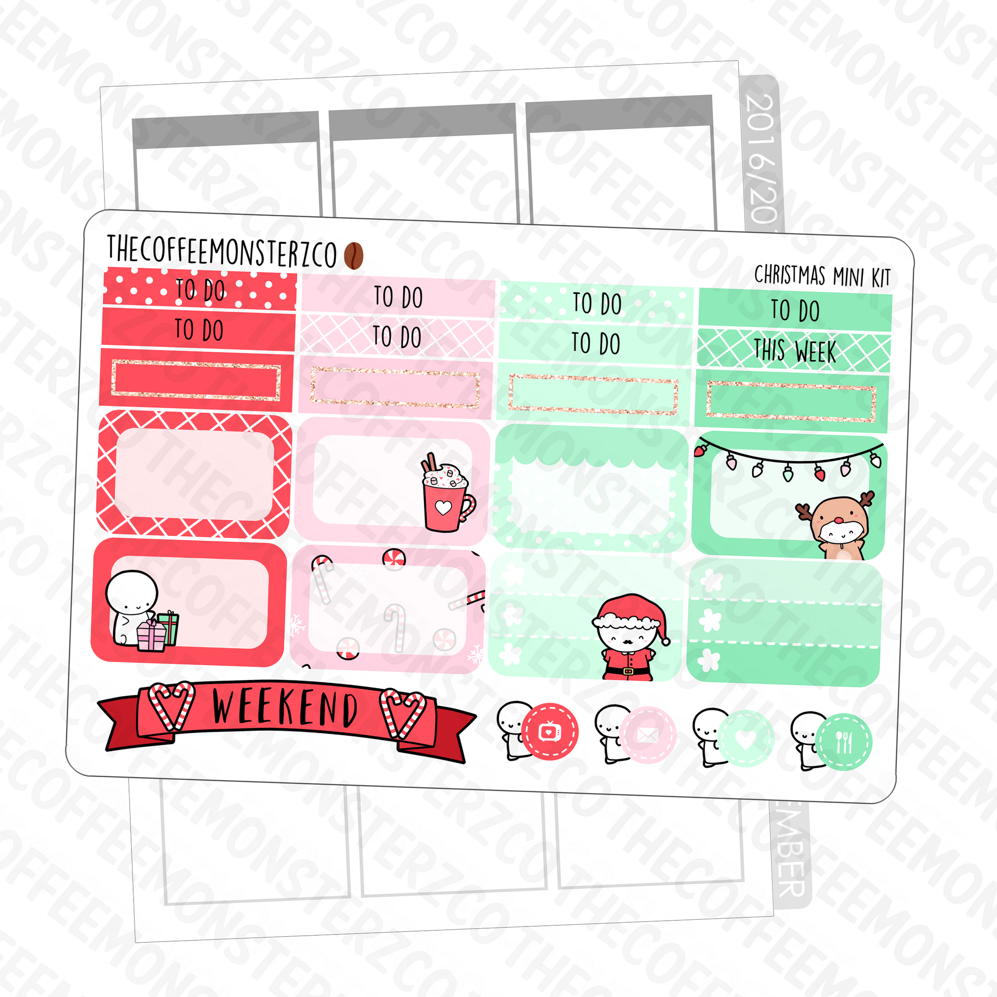 Christmas Emoti Mini Kit (FINAL STOCK), TheCoffeeMonsterzCo