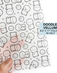 Emoti Doodles Vellum (2 PER PERSON) - TheCoffeeMonsterzCo