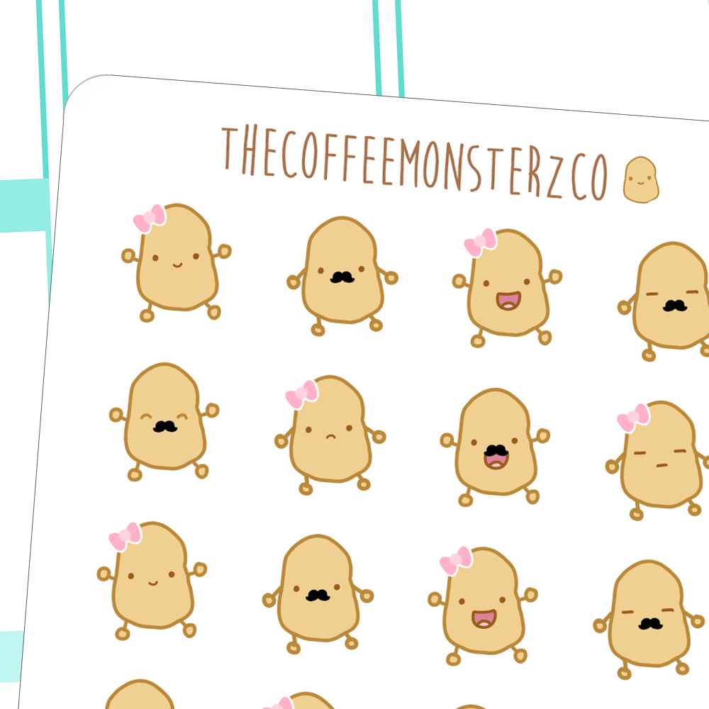 tater emoticons, TheCoffeeMonsterzCo