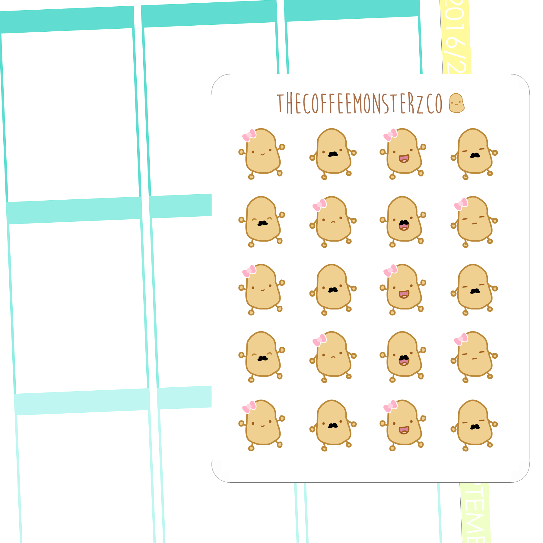 tater emoticons, TheCoffeeMonsterzCo