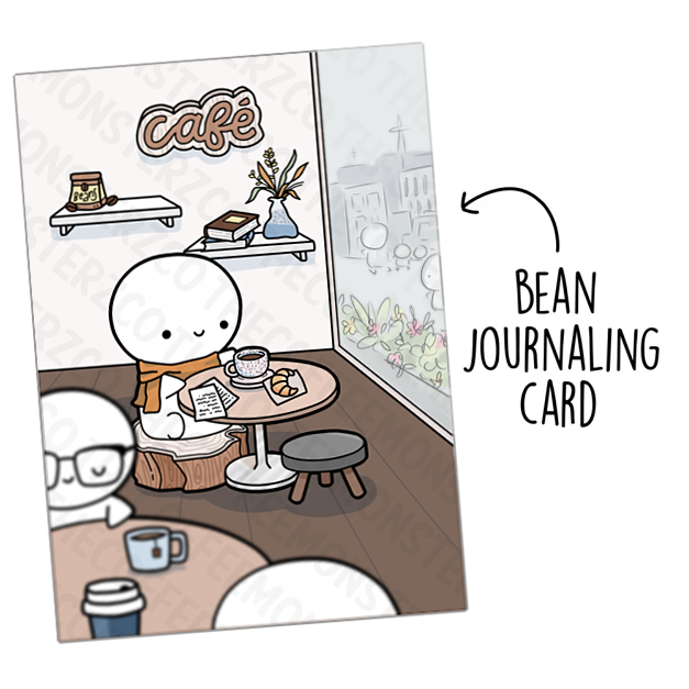 Cozy Cup of Coffee in a Cafe - Card Print