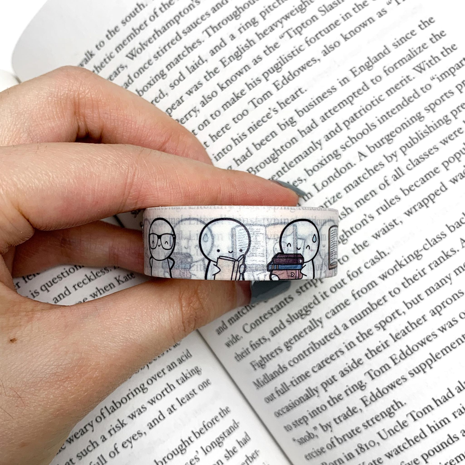 Book Nerd Washi Tape - 15mm - TheCoffeeMonsterzCo
