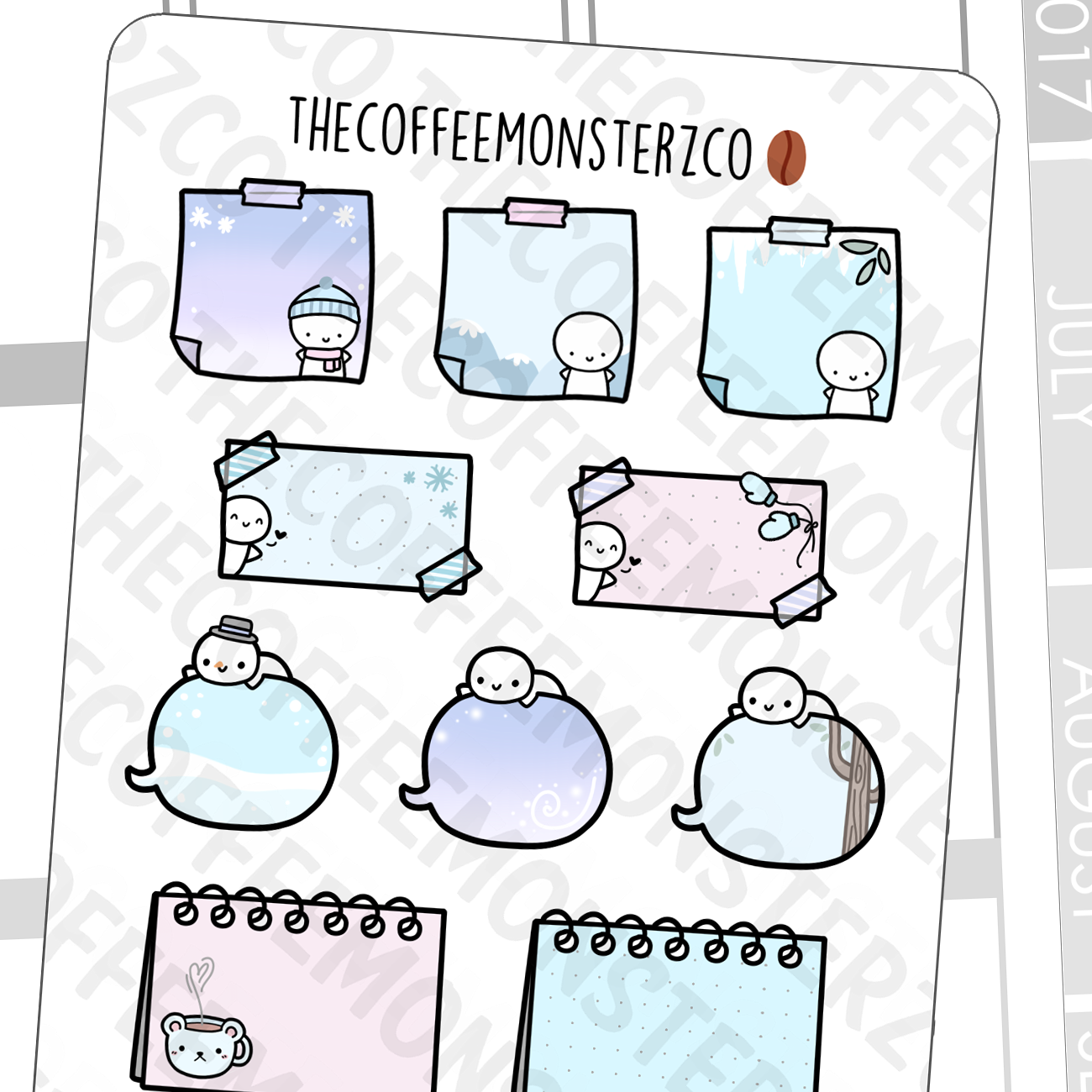 Winter Functional Emotis - TheCoffeeMonsterzCo
